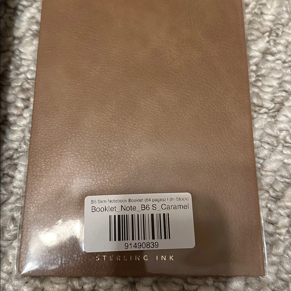 Genuine Leather B6 Slim Blue Cover (whpdesign) with Sterling Ink Note Booklet
